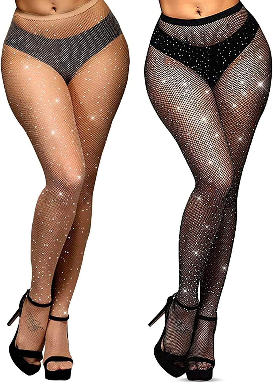 Women's Fleece-Lined High Waist Thermal Leggings - Translucent Thick Warm Pantyhose for Winter