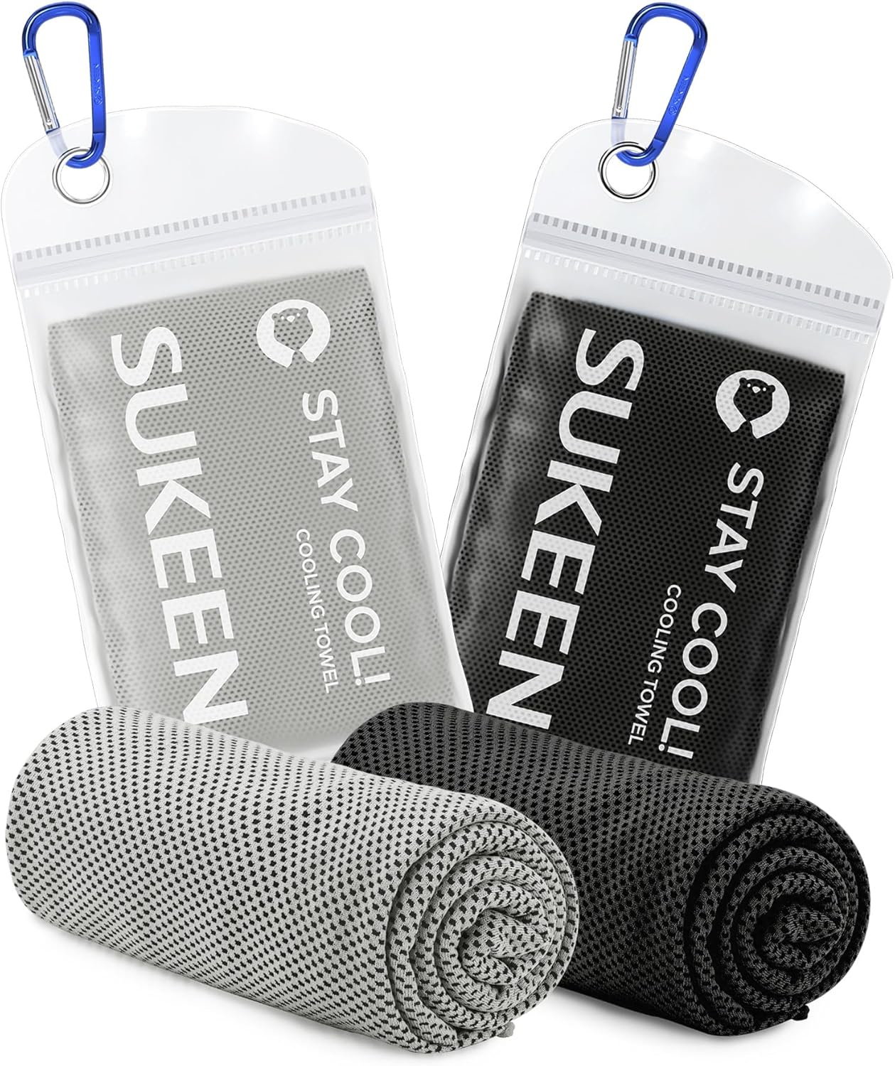 Stay Cool This Summer with Our 4 Pack of Microfiber Cooling Towels - Perfect for Sports, Yoga, and Outdoor Adventures!