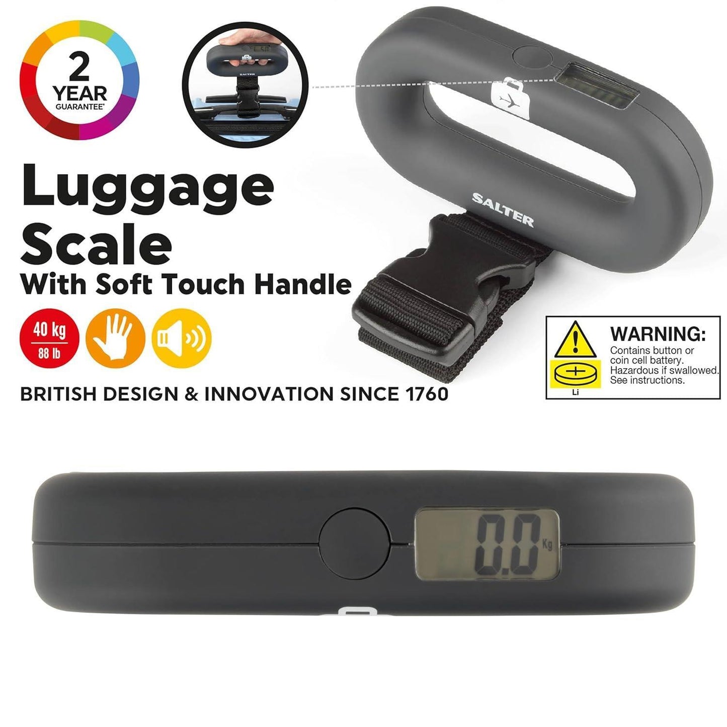 Salter Digital Travel Portable Handheld Weighing Luggage Scales Suitcase Bag