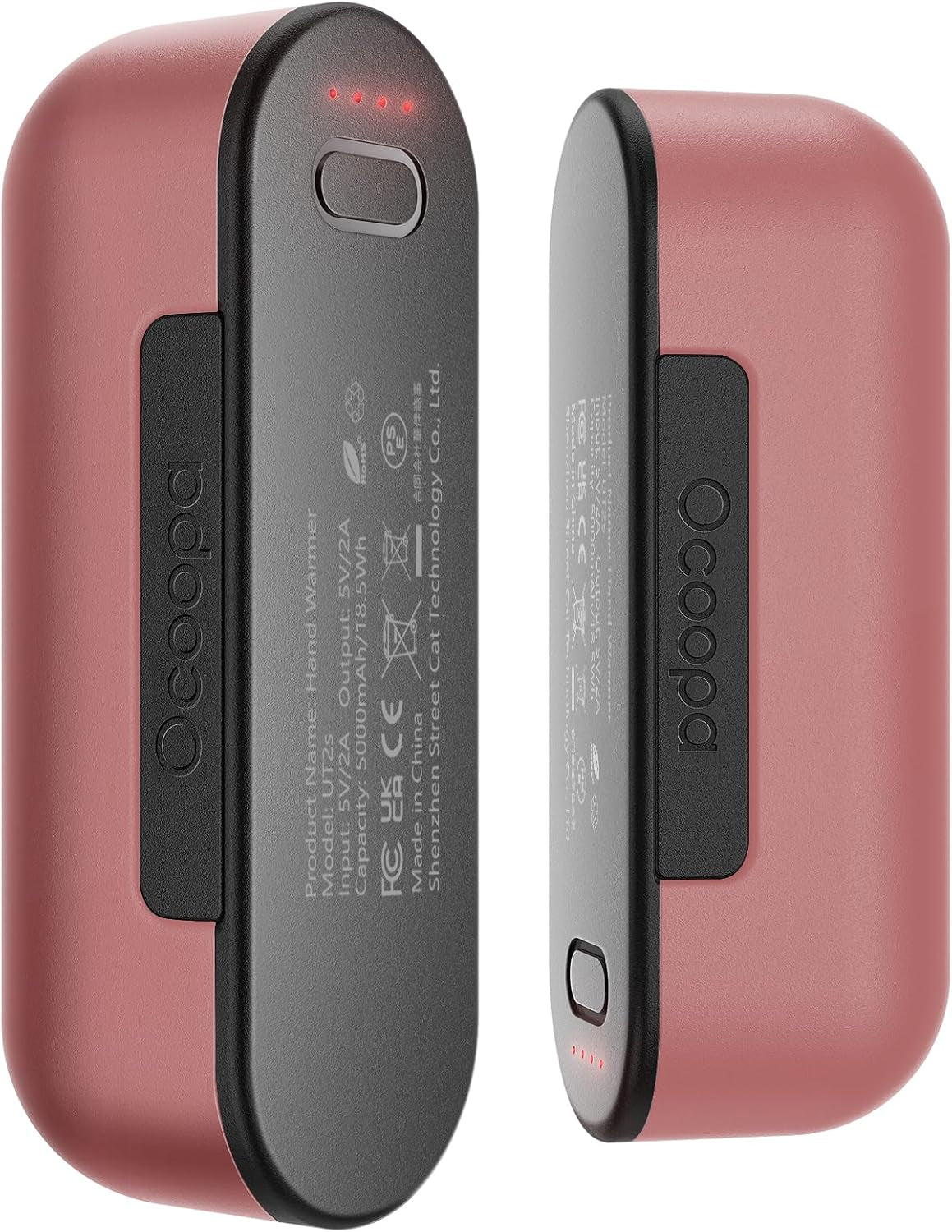 OCOOPA UT2S Rechargeable Magnetic Hand Warmers - Dual 5000mAh Units with 4 Adjustable Heat Settings, Rapid 2-Second Heating, and USB-C Power Bank Functionality for Outdoor and Gaming Enthusiasts