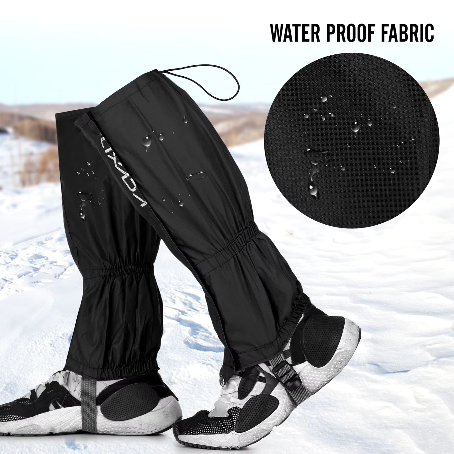 Lixada Gaiters Outdoor Skiing Camping Hiking Climbing Waterproof Snow Legging Windproof Teekking Desert Snow Boots Shoe Cover