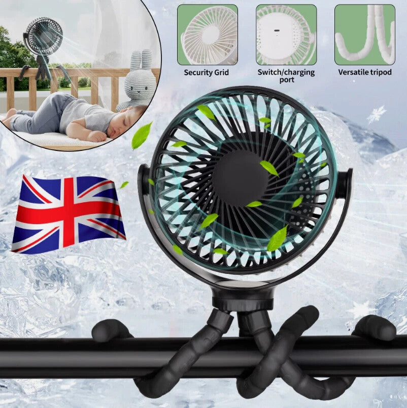 Neckband Fan Bladeless Lazy Neck Hanging Cooler USB Rechargeable Portable Fan UK