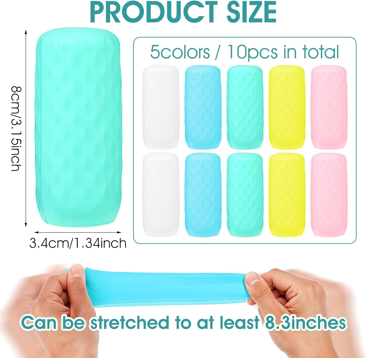 10 Pack Elastic Sleeves for Leak Proofing Silicone Bottle Covers, Travel Essentials, Fits Various Travel Size Bottles
