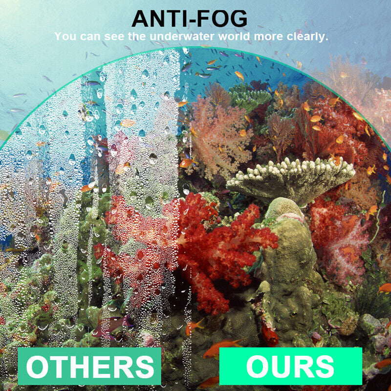 Kids Adults Snorkel Face Mask Swimming Scuba Set Full Anti-Fog Diving for Gopro