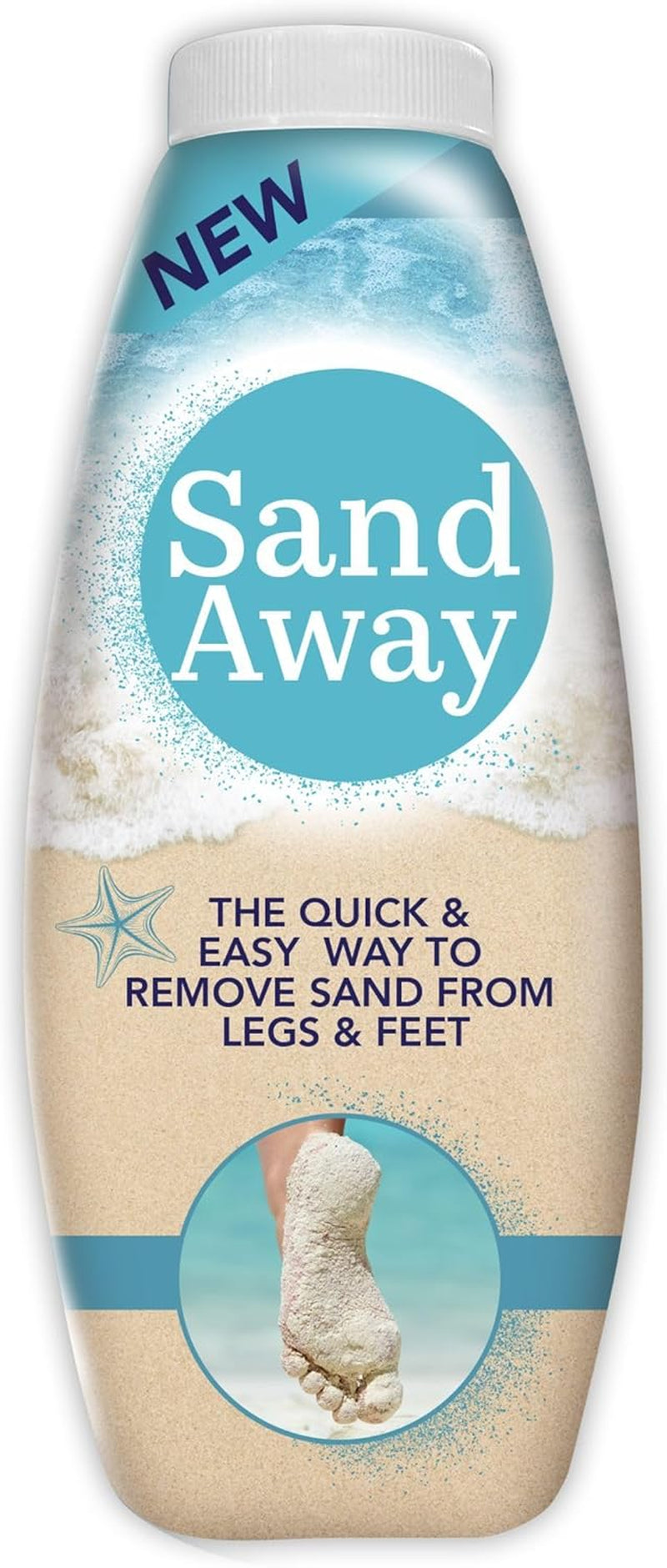 Sand Away Beach Powder Sand Remover for Legs Feet Holiday Travel Body Care 226G