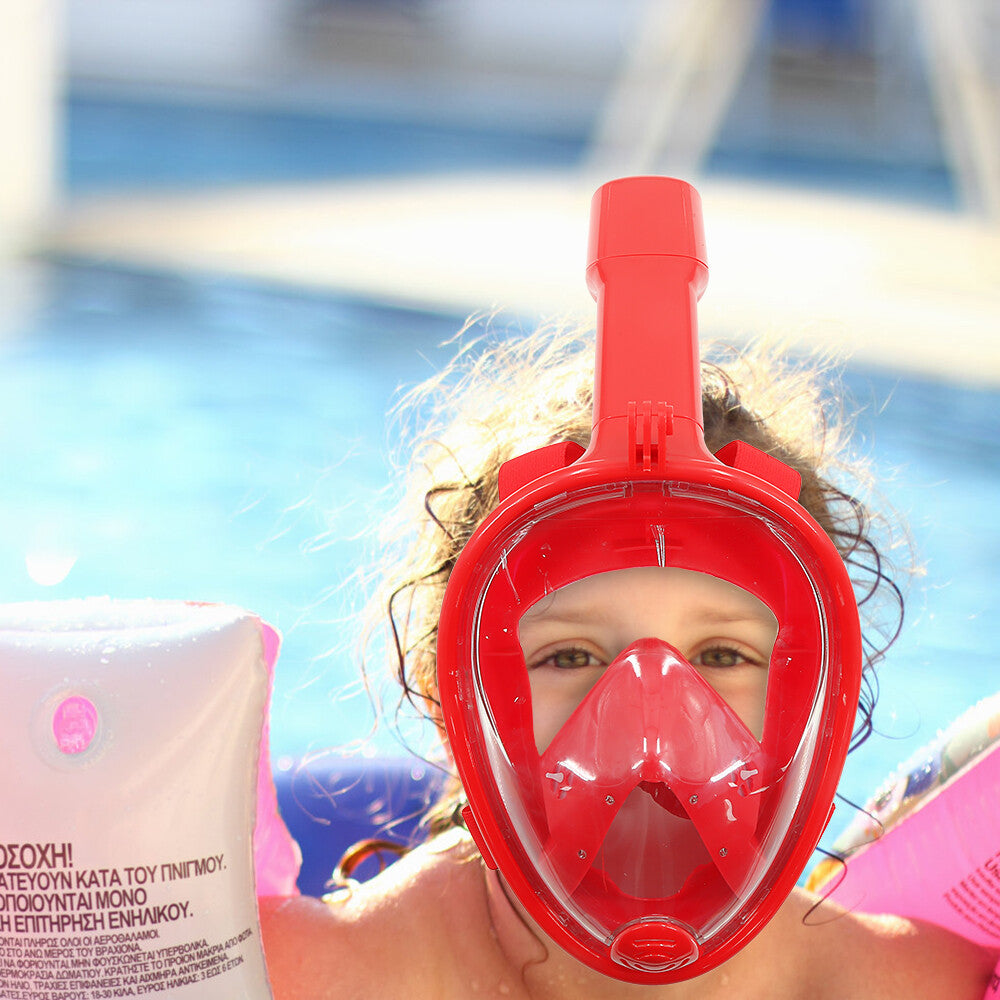 Kids Adults Snorkel Face Mask Swimming Scuba Set Full Anti-Fog Diving for Gopro
