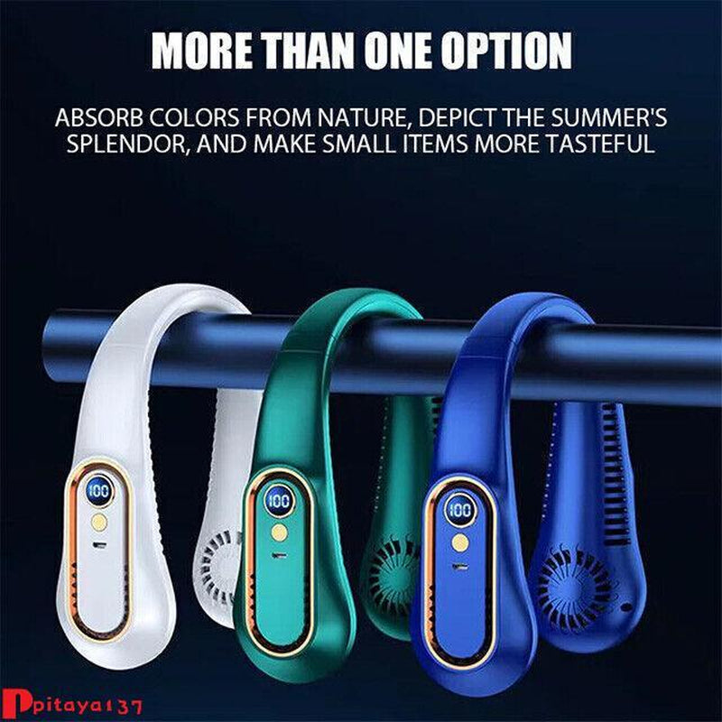Neckband Fan Bladeless Lazy Neck Hanging Cooler USB Rechargeable Portable Fan UK
