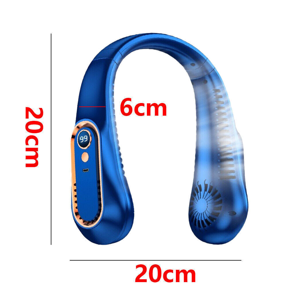 Neckband Fan Bladeless Lazy Neck Hanging Cooler USB Rechargeable Portable Fan UK