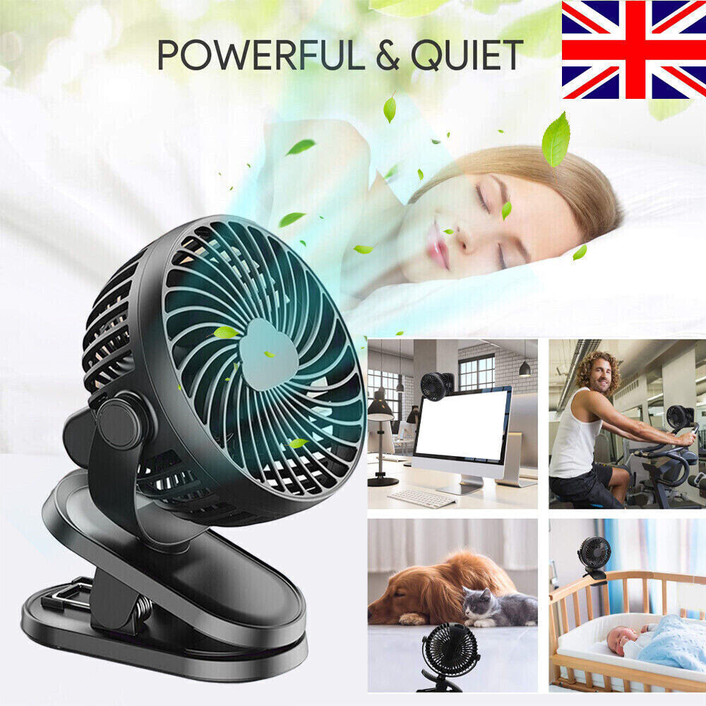 Neckband Fan Bladeless Lazy Neck Hanging Cooler USB Rechargeable Portable Fan UK