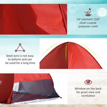 Beach Tent Instant Camping Portable Pop up Automatic Carry Case Blue Hiking