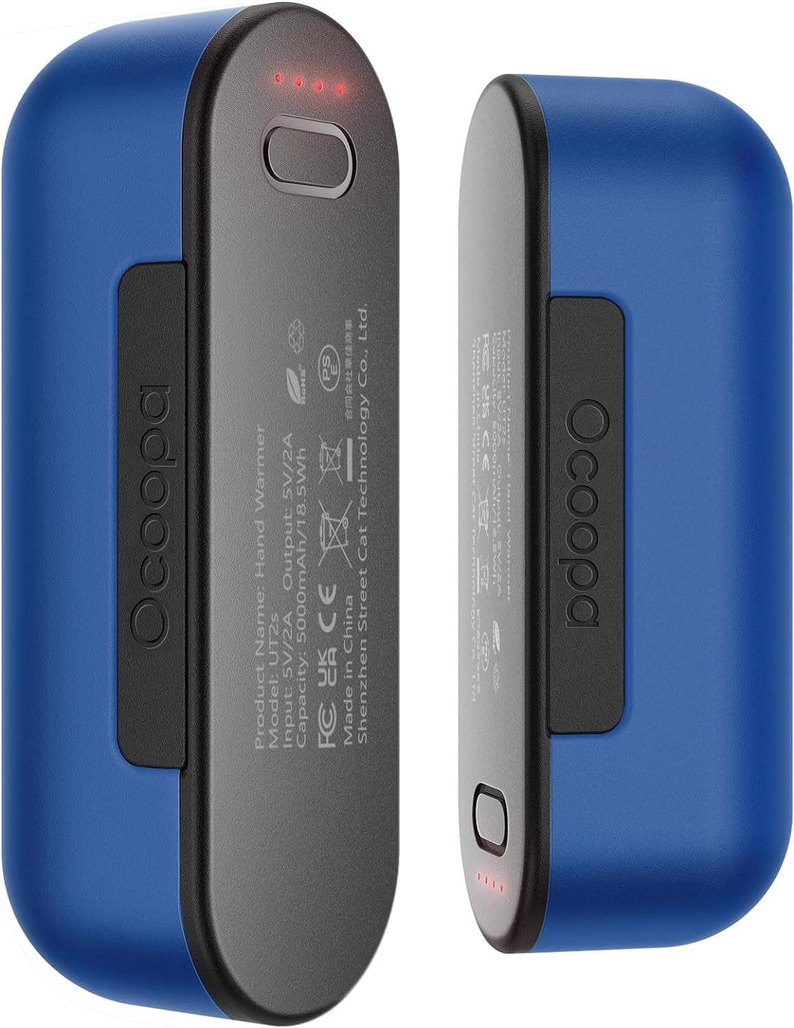 OCOOPA UT2S Rechargeable Magnetic Hand Warmers - Dual 5000mAh Units with 4 Adjustable Heat Settings, Rapid 2-Second Heating, and USB-C Power Bank Functionality for Outdoor and Gaming Enthusiasts