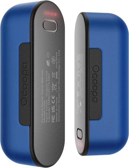 OCOOPA UT2S Rechargeable Magnetic Hand Warmers - Dual 5000mAh Units with 4 Adjustable Heat Settings, Rapid 2-Second Heating, and USB-C Power Bank Functionality for Outdoor and Gaming Enthusiasts
