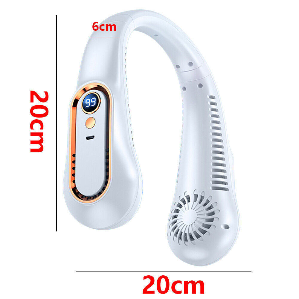 Neckband Fan Bladeless Lazy Neck Hanging Cooler USB Rechargeable Portable Fan UK