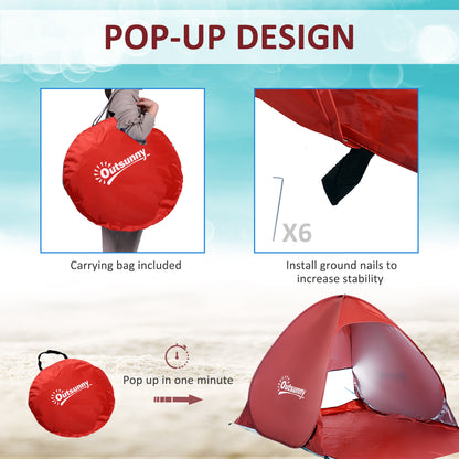 Beach Tent Instant Camping Portable Pop up Automatic Carry Case Blue Hiking