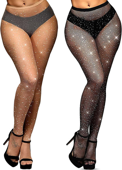 Women's Fleece-Lined High Waist Thermal Leggings - Translucent Thick Warm Pantyhose for Winter