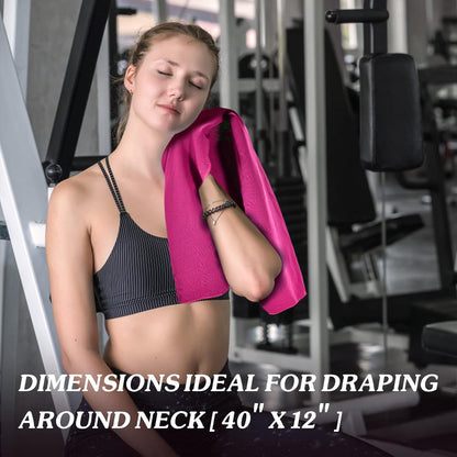 Stay Cool This Summer with Our 4 Pack of Microfiber Cooling Towels - Perfect for Sports, Yoga, and Outdoor Adventures!