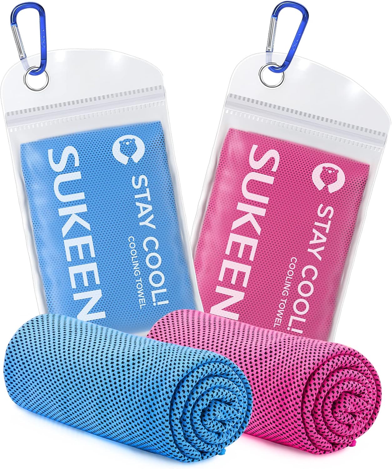 Stay Cool This Summer with Our 4 Pack of Microfiber Cooling Towels - Perfect for Sports, Yoga, and Outdoor Adventures!