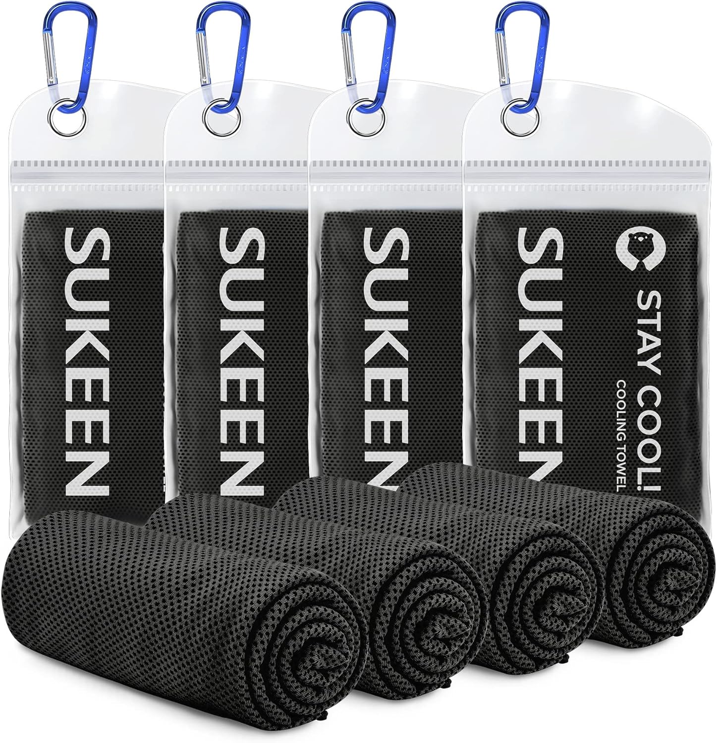 Stay Cool This Summer with Our 4 Pack of Microfiber Cooling Towels - Perfect for Sports, Yoga, and Outdoor Adventures!