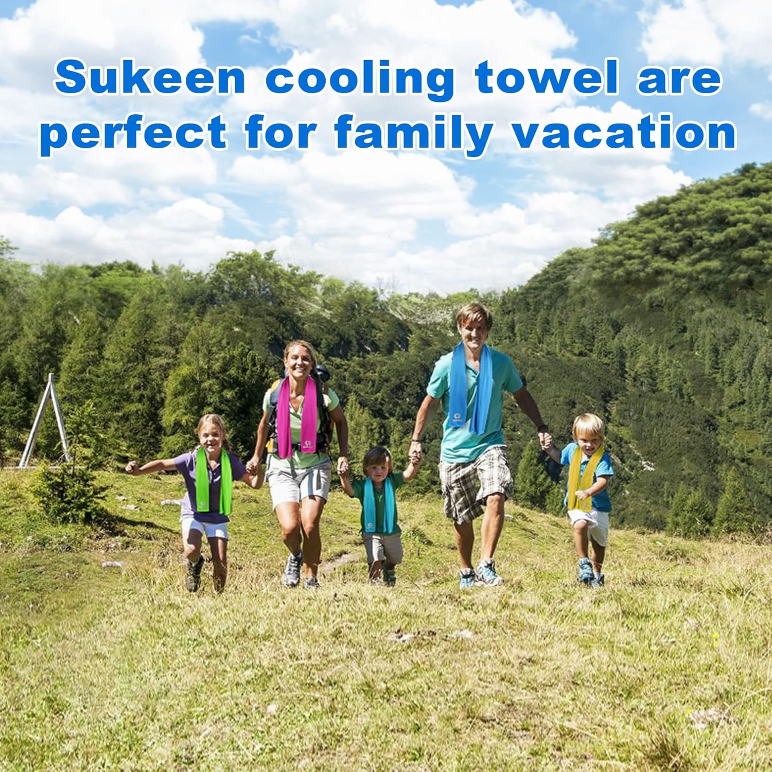 Stay Cool This Summer with Our 4 Pack of Microfiber Cooling Towels - Perfect for Sports, Yoga, and Outdoor Adventures!