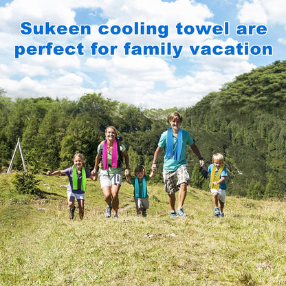 Stay Cool This Summer with Our 4 Pack of Microfiber Cooling Towels - Perfect for Sports, Yoga, and Outdoor Adventures!