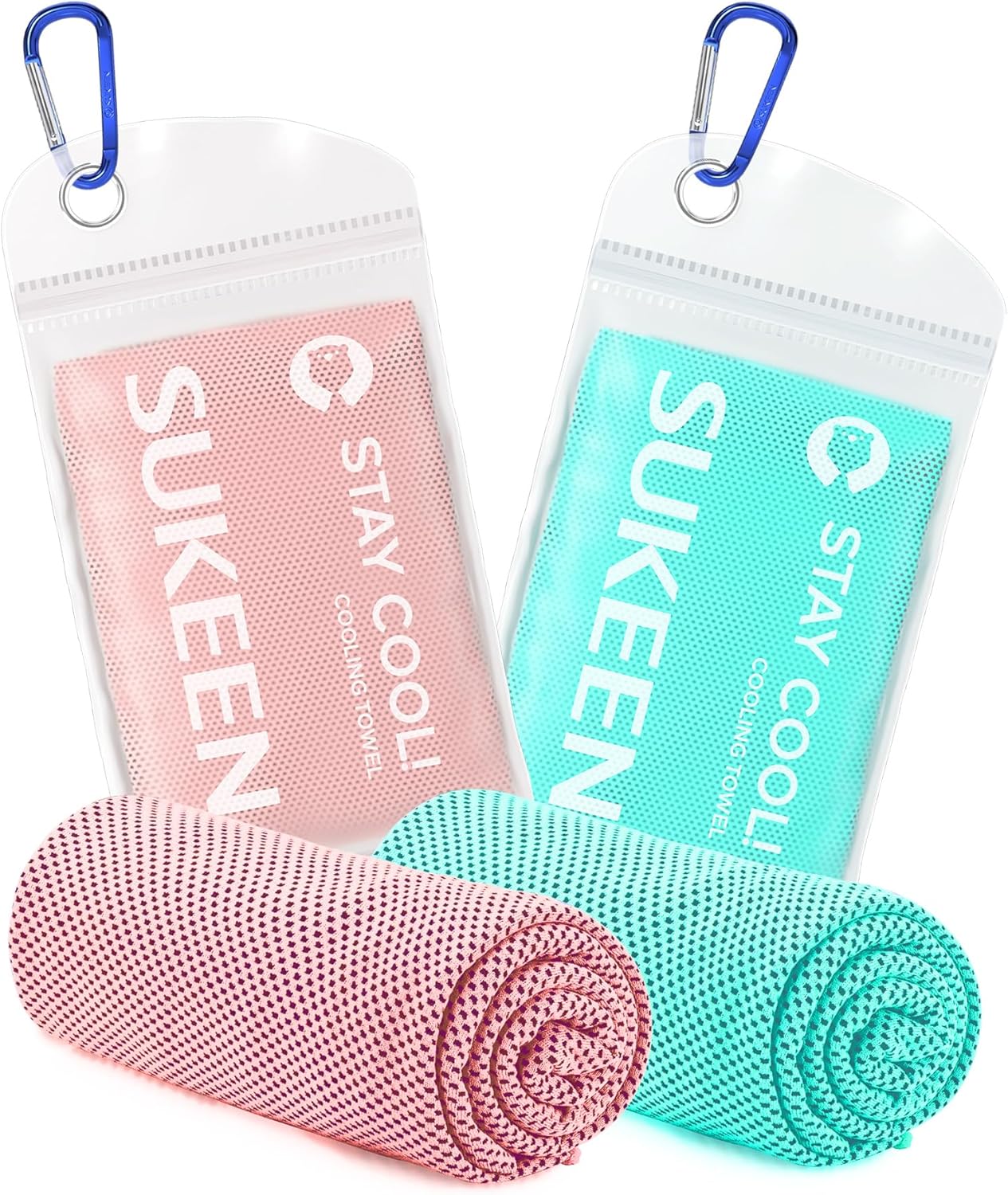 Stay Cool This Summer with Our 4 Pack of Microfiber Cooling Towels - Perfect for Sports, Yoga, and Outdoor Adventures!