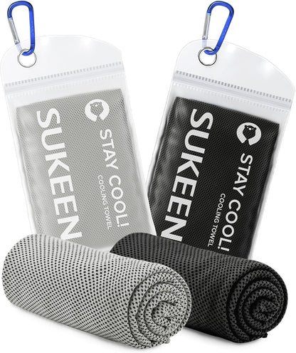 Stay Cool This Summer with Our 4 Pack of Microfiber Cooling Towels - Perfect for Sports, Yoga, and Outdoor Adventures!
