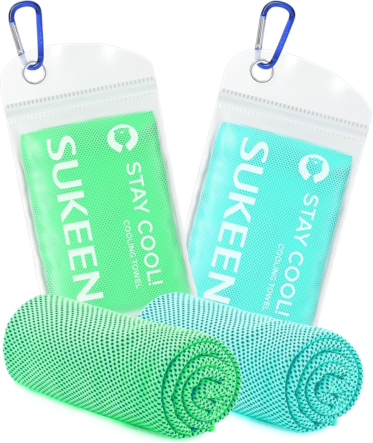 Stay Cool This Summer with Our 4 Pack of Microfiber Cooling Towels - Perfect for Sports, Yoga, and Outdoor Adventures!