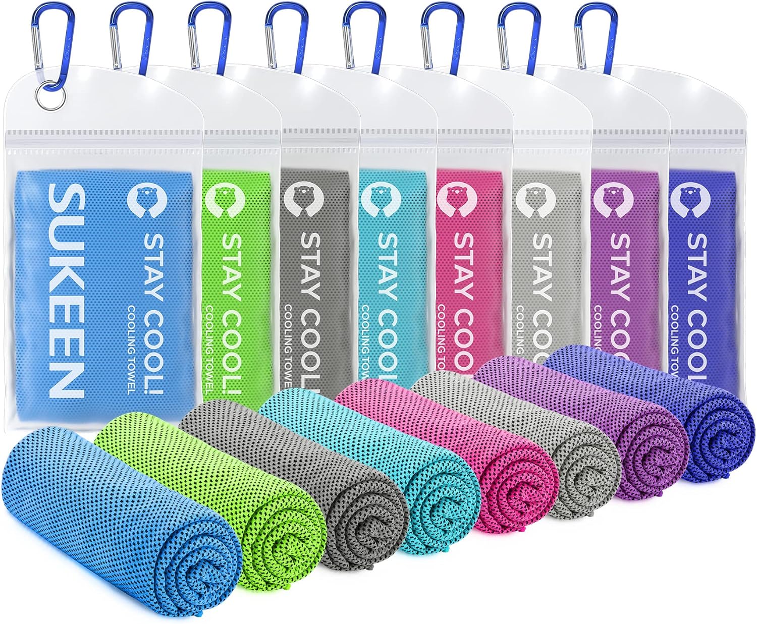 Stay Cool This Summer with Our 4 Pack of Microfiber Cooling Towels - Perfect for Sports, Yoga, and Outdoor Adventures!