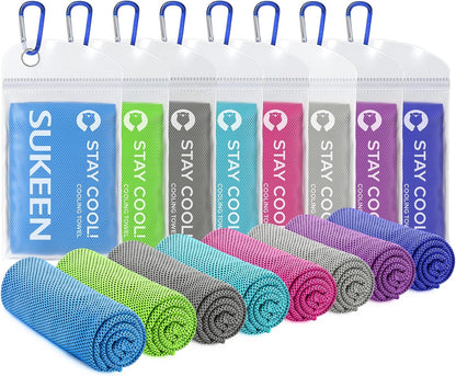 Stay Cool This Summer with Our 4 Pack of Microfiber Cooling Towels - Perfect for Sports, Yoga, and Outdoor Adventures!