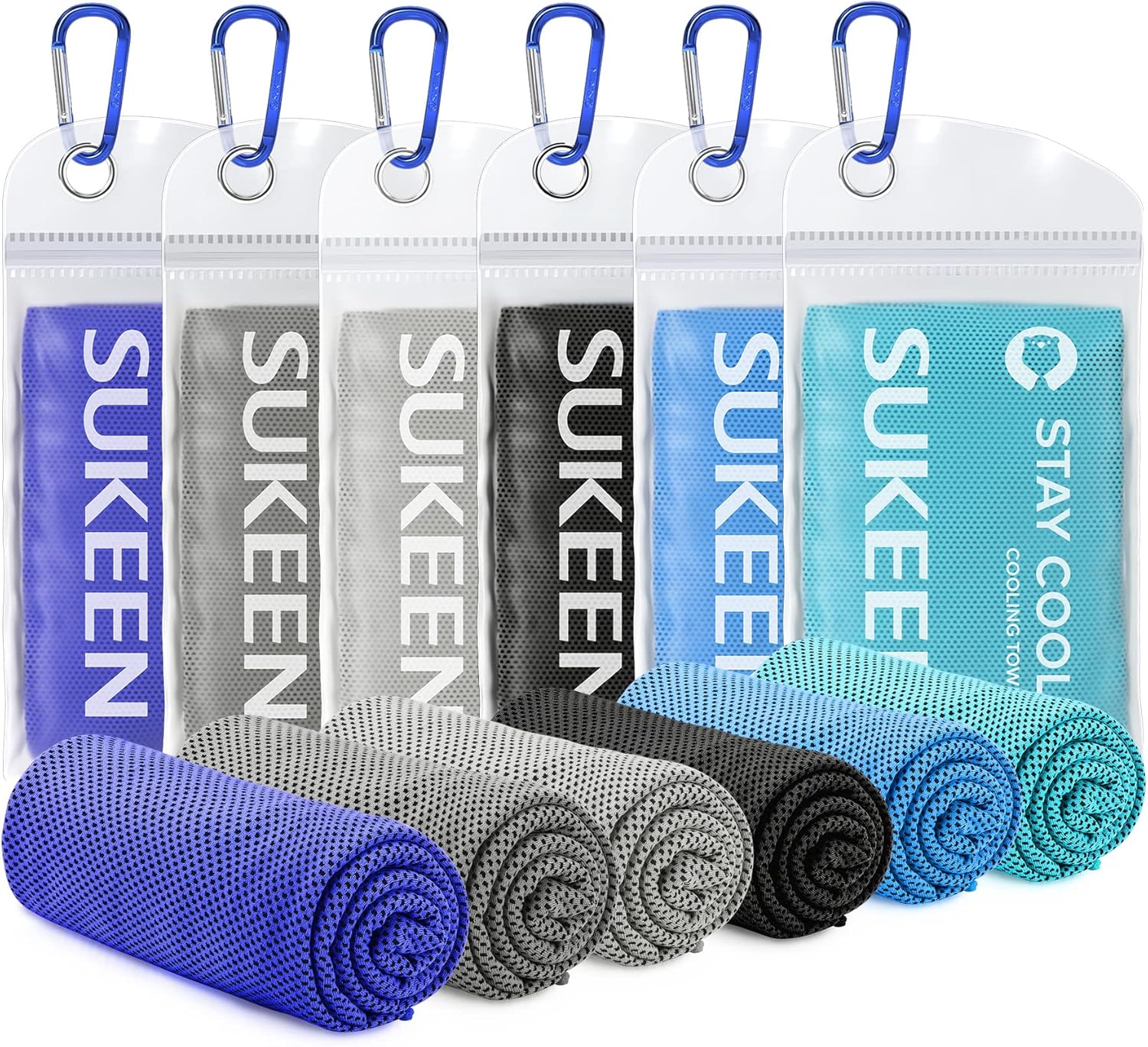 Stay Cool This Summer with Our 4 Pack of Microfiber Cooling Towels - Perfect for Sports, Yoga, and Outdoor Adventures!