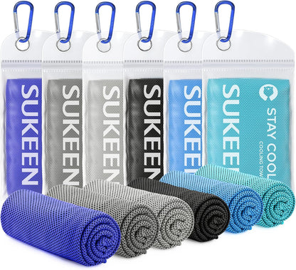 Stay Cool This Summer with Our 4 Pack of Microfiber Cooling Towels - Perfect for Sports, Yoga, and Outdoor Adventures!