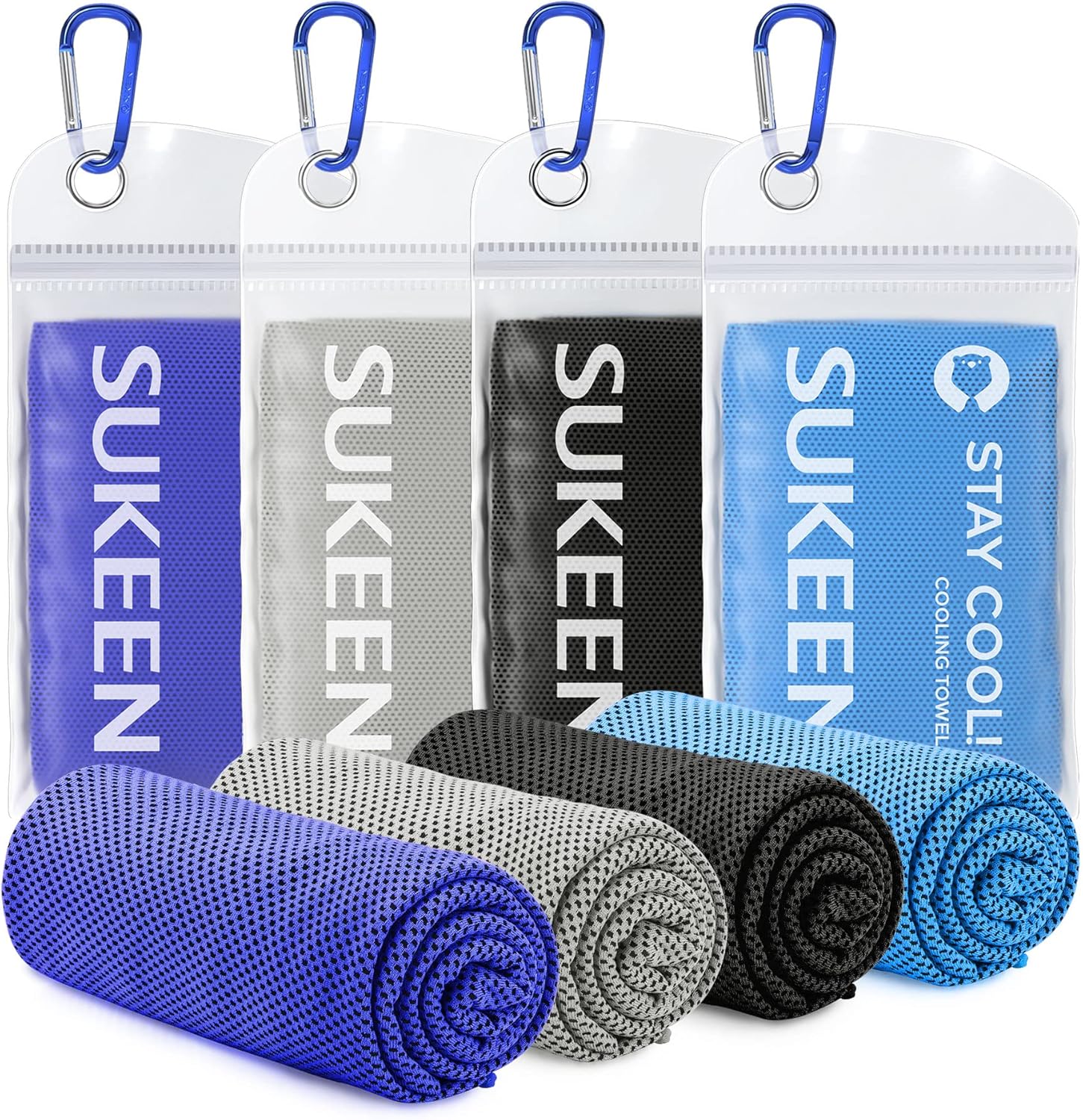 Stay Cool This Summer with Our 4 Pack of Microfiber Cooling Towels - Perfect for Sports, Yoga, and Outdoor Adventures!