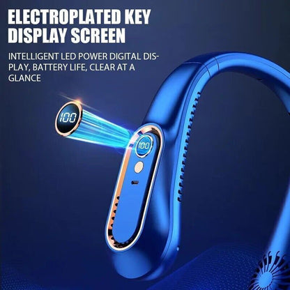 Neckband Fan Bladeless Lazy Neck Hanging Cooler USB Rechargeable Portable Fan UK