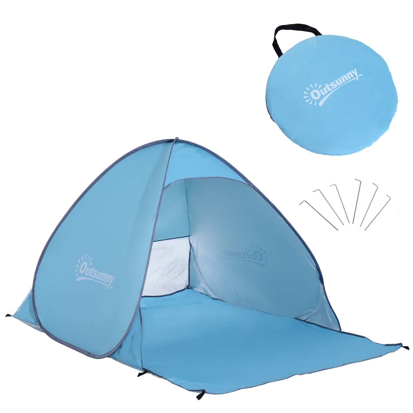 Beach Tent Instant Camping Portable Pop up Automatic Carry Case Blue Hiking