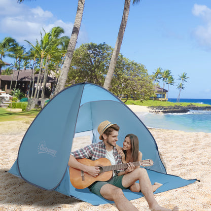 Beach Tent Instant Camping Portable Pop up Automatic Carry Case Blue Hiking