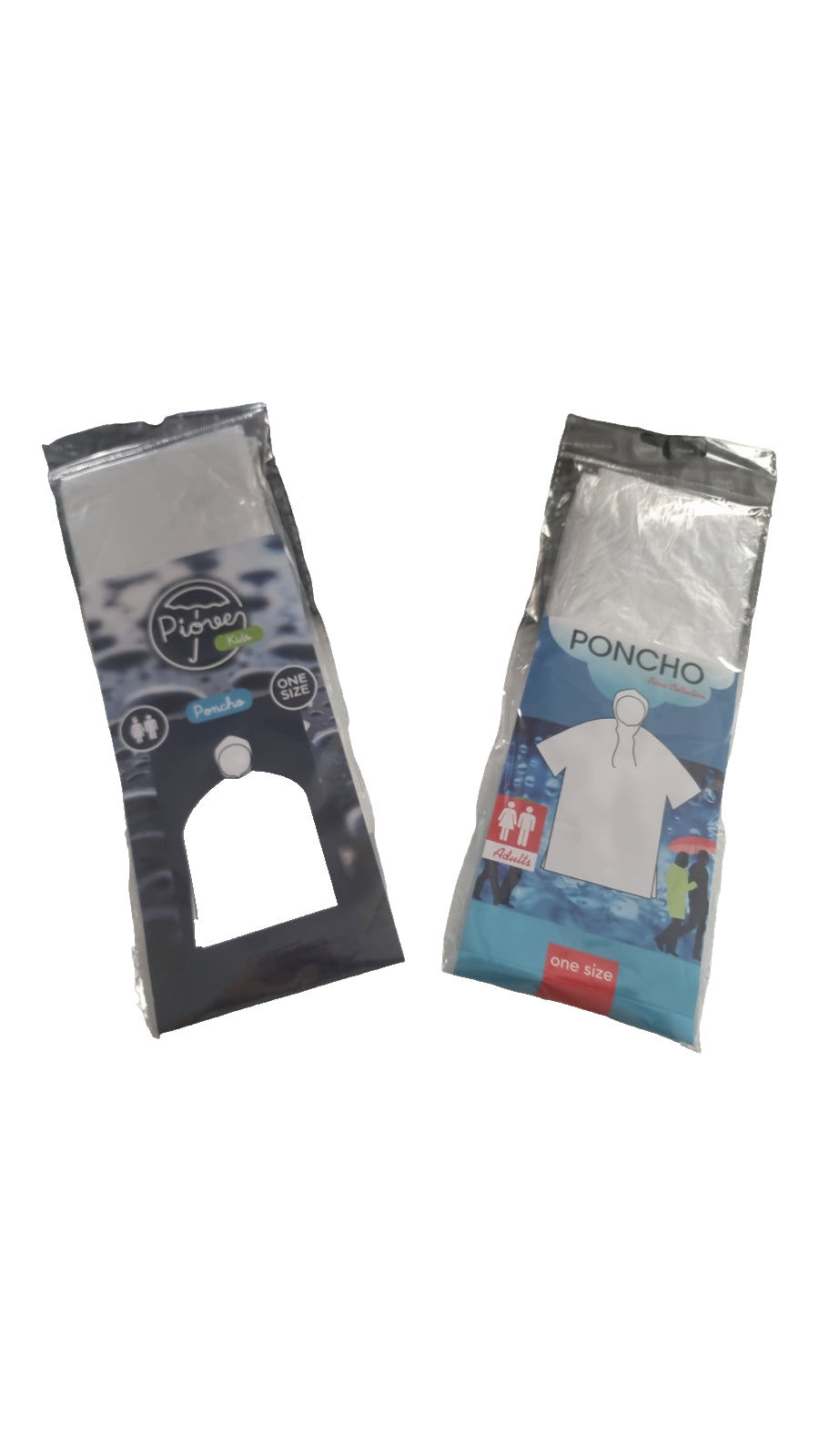 Waterproof Clear Rain Poncho Adult and Kids Disposable Emergency Camping Hiking