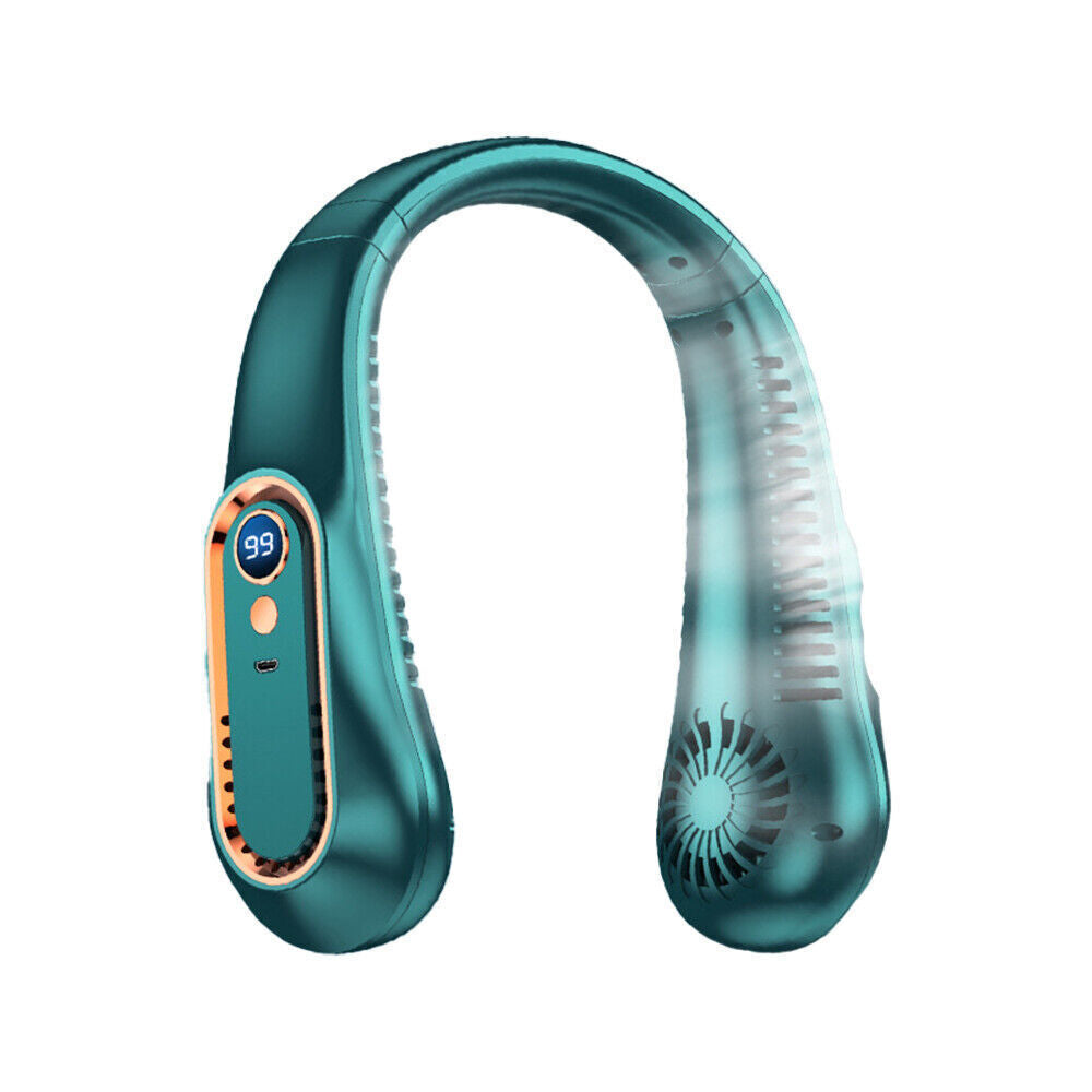 Neckband Fan Bladeless Lazy Neck Hanging Cooler USB Rechargeable Portable Fan UK