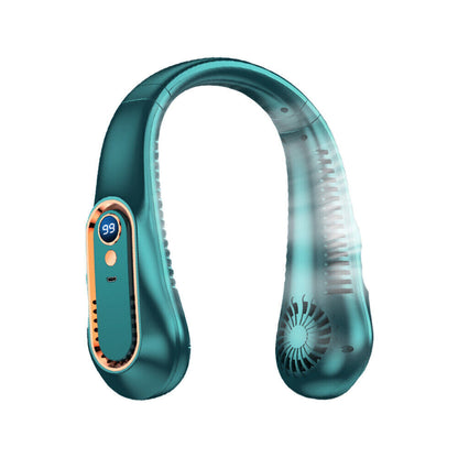 Neckband Fan Bladeless Lazy Neck Hanging Cooler USB Rechargeable Portable Fan UK