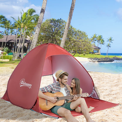 Beach Tent Instant Camping Portable Pop up Automatic Carry Case Blue Hiking