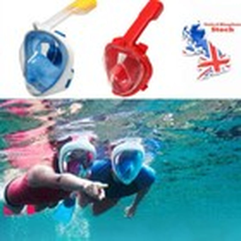 Kids Adults Snorkel Face Mask Swimming Scuba Set Full Anti-Fog Diving for Gopro