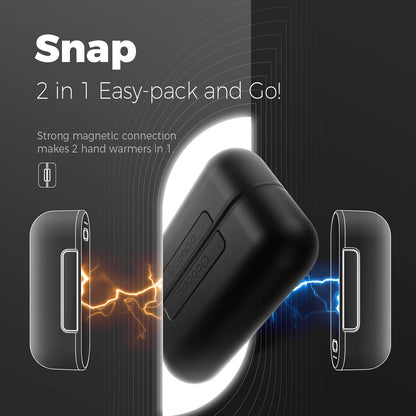 OCOOPA UT2S Rechargeable Magnetic Hand Warmers - Dual 5000mAh Units with 4 Adjustable Heat Settings, Rapid 2-Second Heating, and USB-C Power Bank Functionality for Outdoor and Gaming Enthusiasts