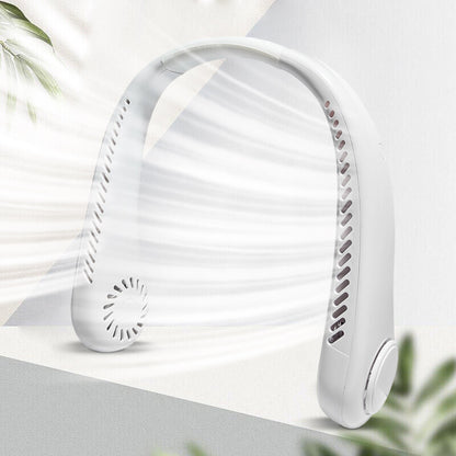 Neckband Fan Bladeless Lazy Neck Hanging Cooler USB Rechargeable Portable Fan UK