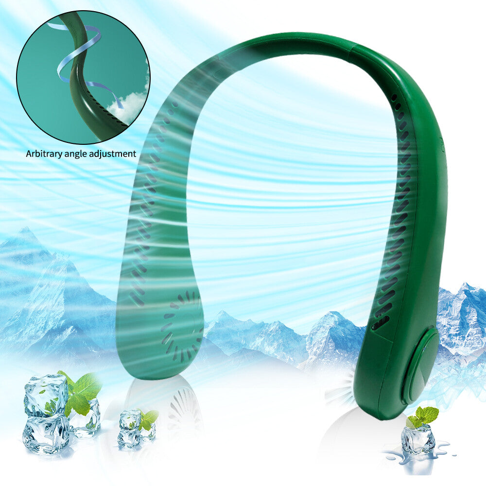 Neckband Fan Bladeless Lazy Neck Hanging Cooler USB Rechargeable Portable Fan UK