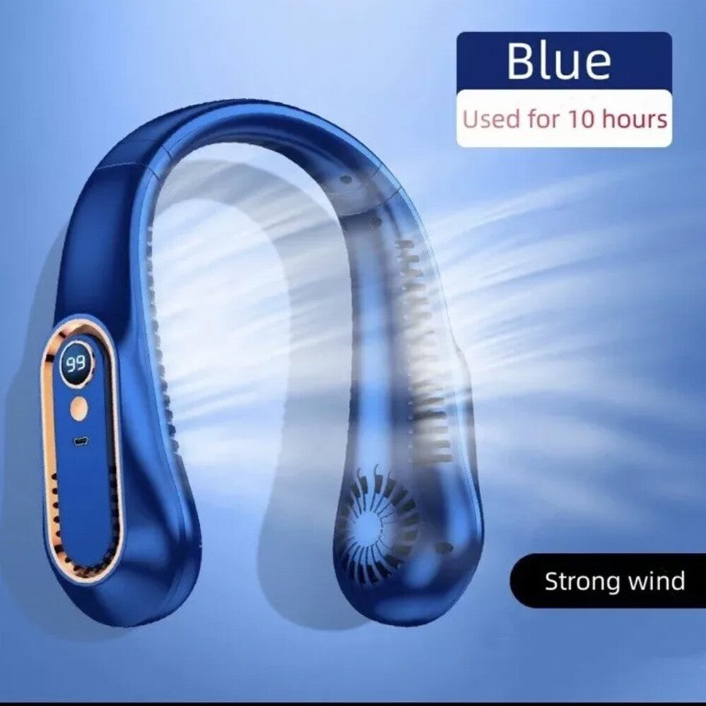 Neckband Fan Bladeless Lazy Neck Hanging Cooler USB Rechargeable Portable Fan UK