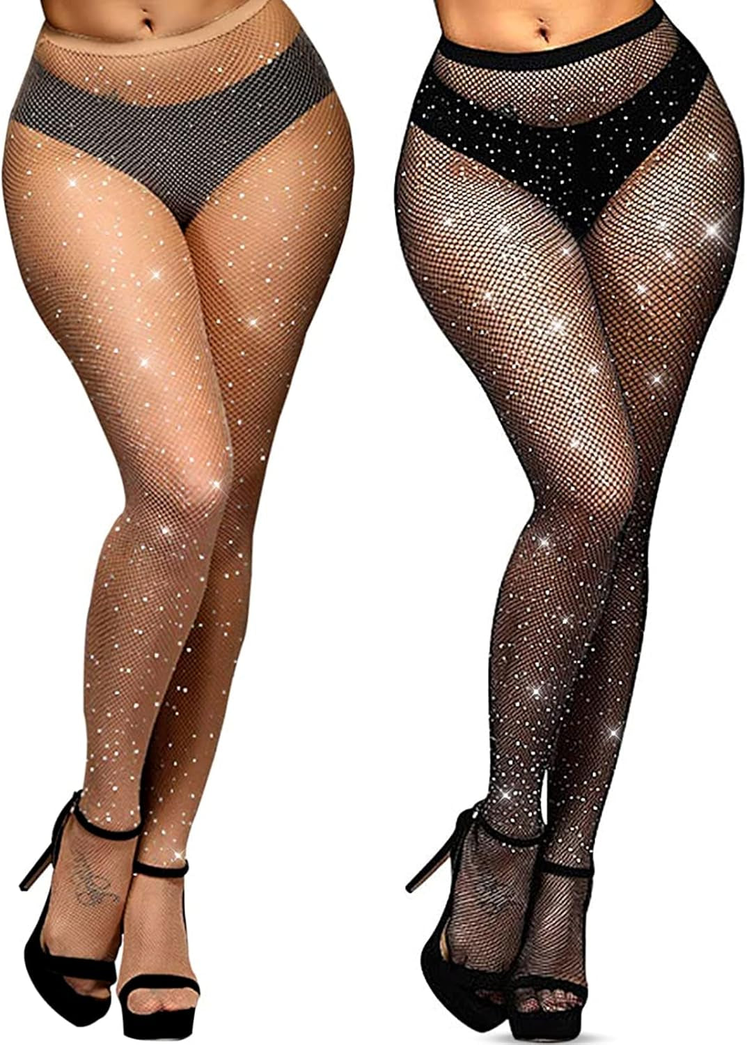 Women's Fleece-Lined High Waist Thermal Leggings - Translucent Thick Warm Pantyhose for Winter