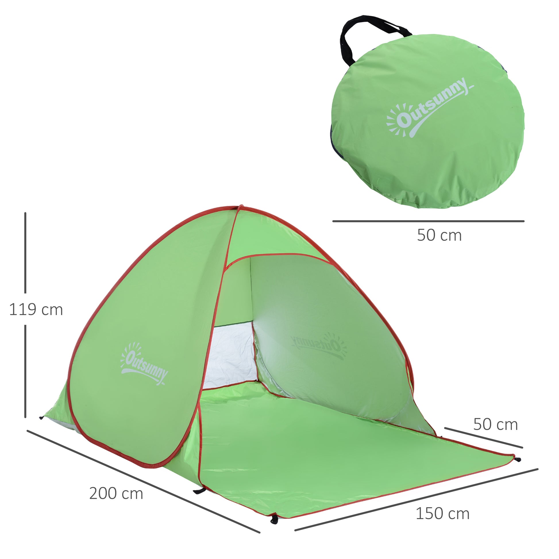Beach Tent Instant Camping Portable Pop up Automatic Carry Case Blue Hiking